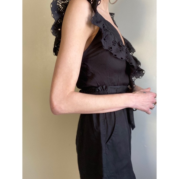 Plunging ruffle bodysuit. - Picture 2 of 4